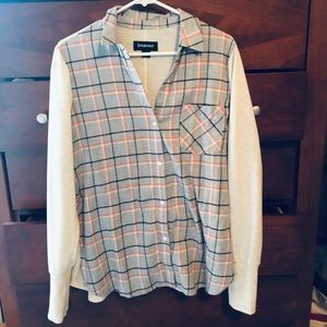 Betabrand Lumberjill Cotton Woven Paid Size M